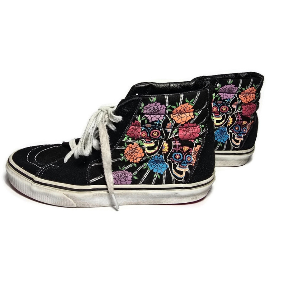 Vans Unisex Sk8-Hi Dia De Los Muertos Day of the Dead Glow in the Dark, - Picture 1 of 16